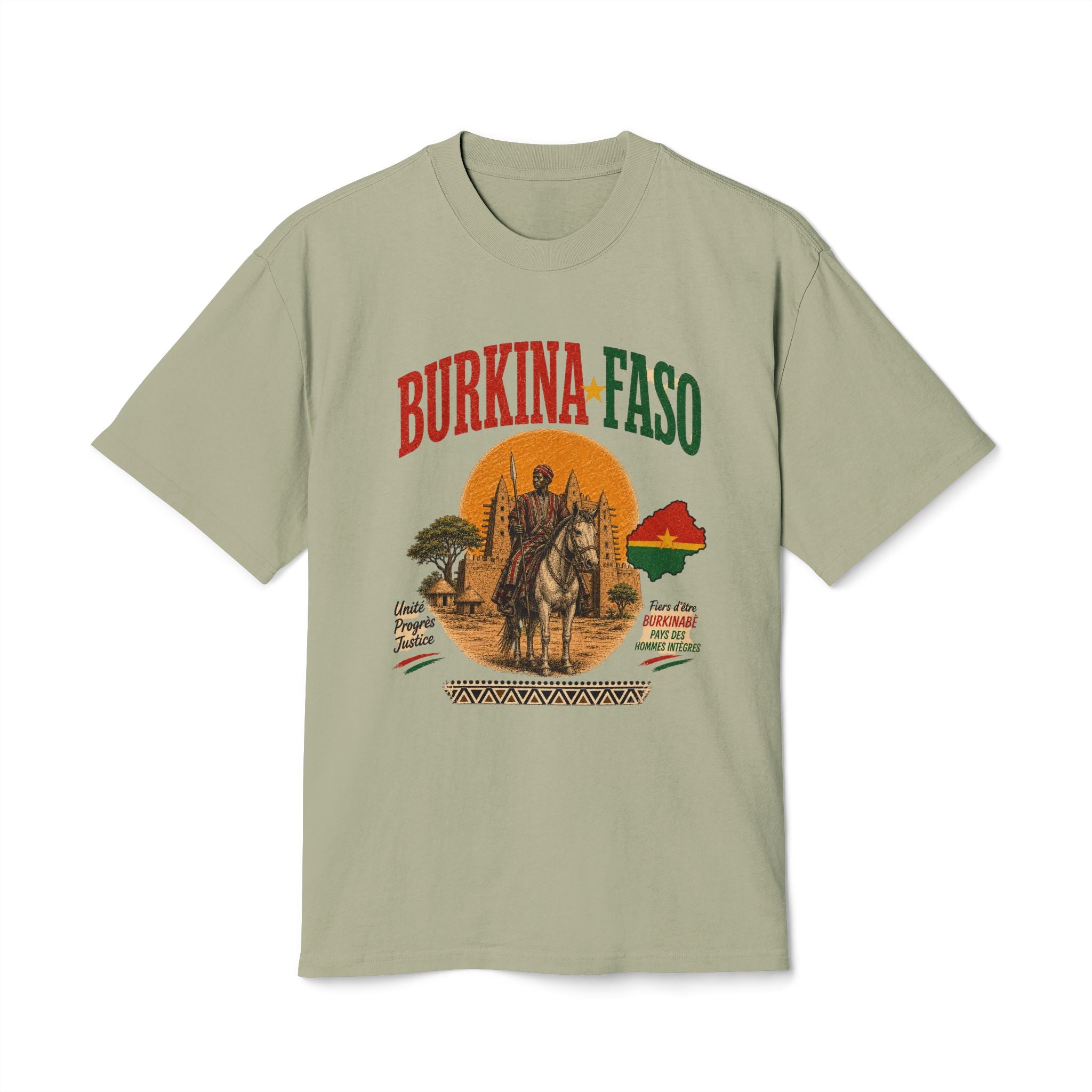 Burkina Faso Vintage Graphic T-Shirt — African Heritage Sunset Design