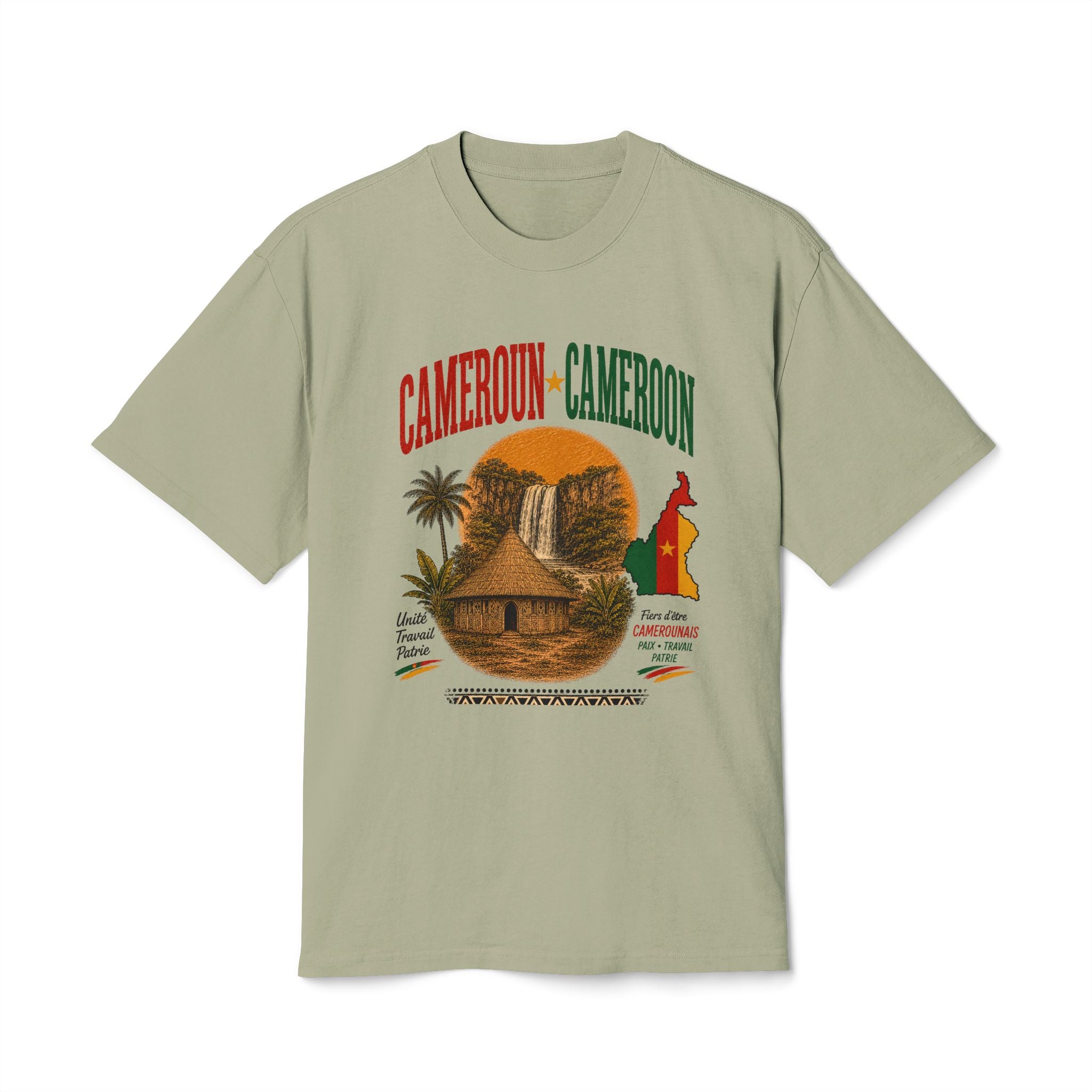 Cameroon Vintage Tee - Tropical Village Scenic Graphic Shirt
