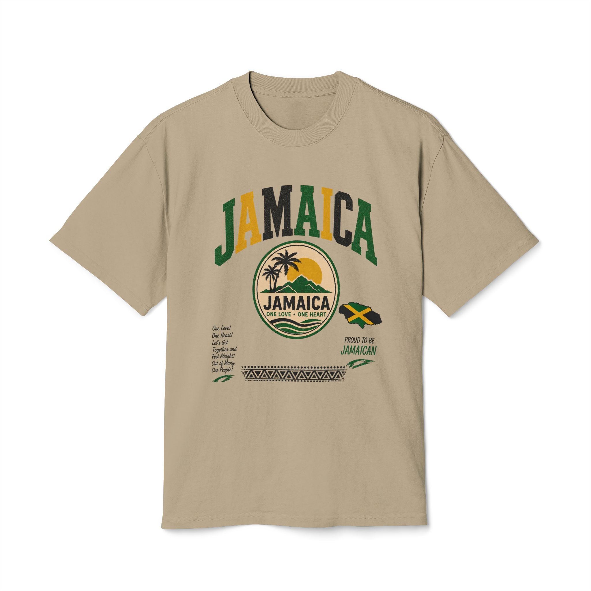 Jamaica Vintage Crest Tee — Retro Island Flag Graphic T-Shirt