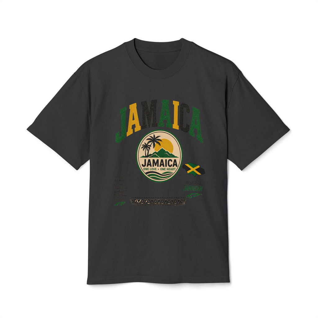 Jamaica Vintage Crest Tee — Retro Island Flag Graphic T-Shirt