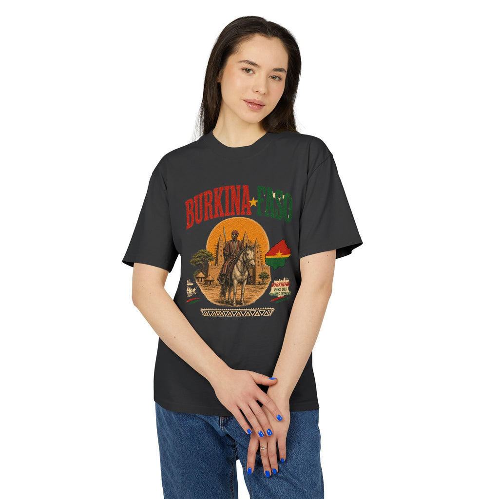 Burkina Faso Vintage Graphic T-Shirt — African Heritage Sunset Design