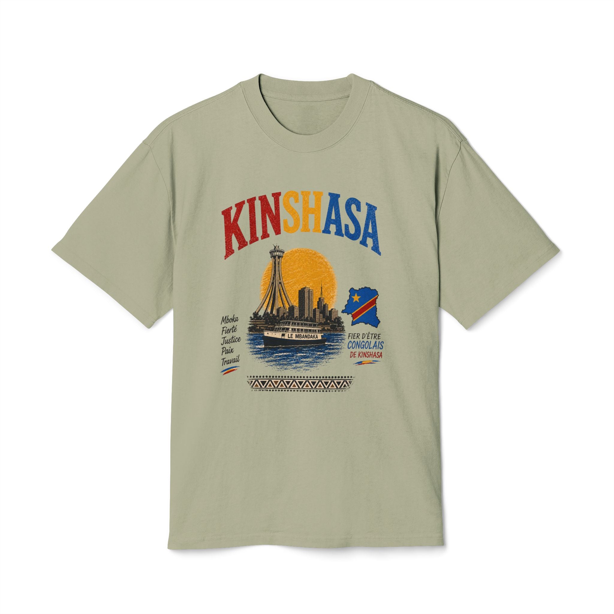 Kinshasa Vintage Tee — Congo City Sunset Graphic T-Shirt