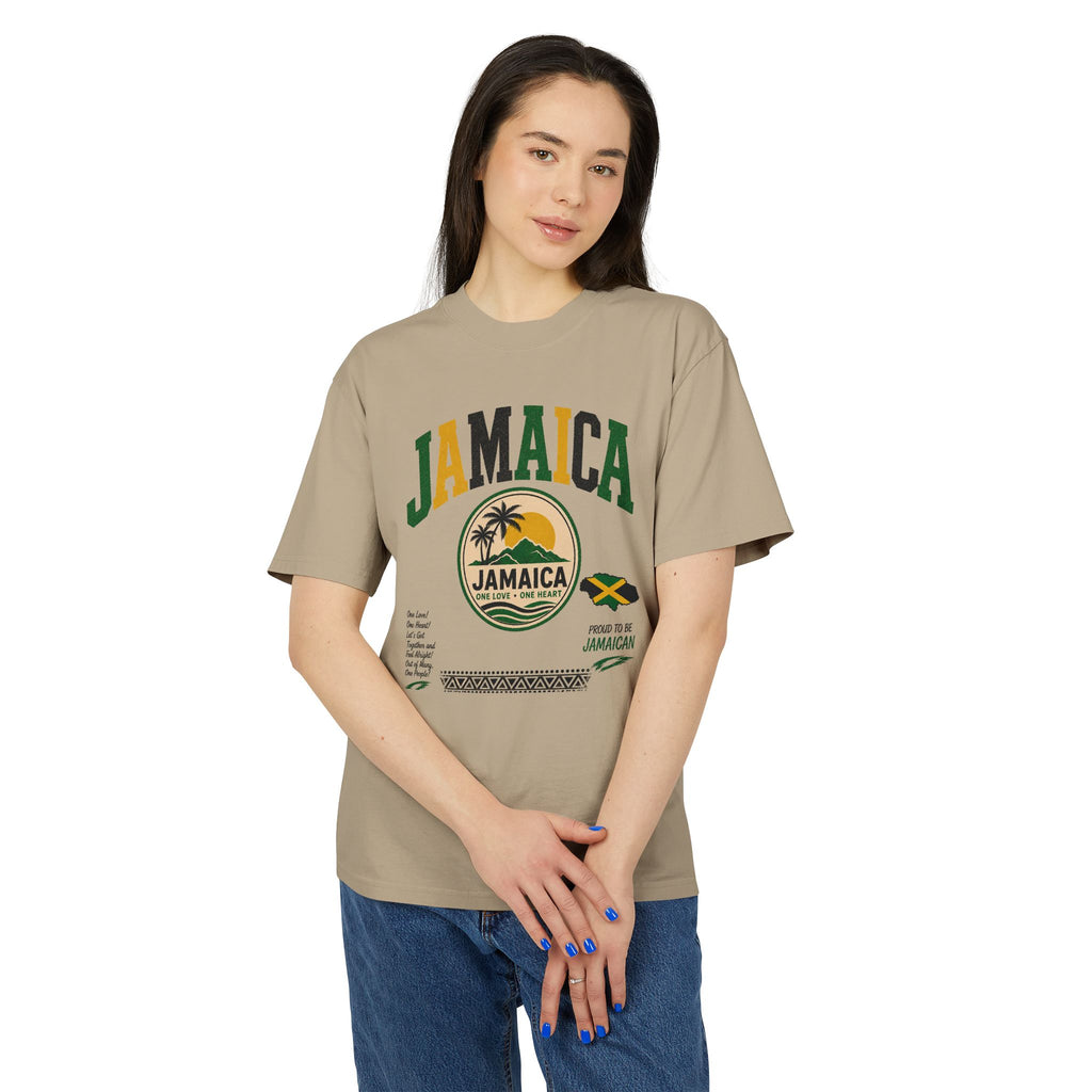 Jamaica Vintage Crest Tee — Retro Island Flag Graphic T-Shirt