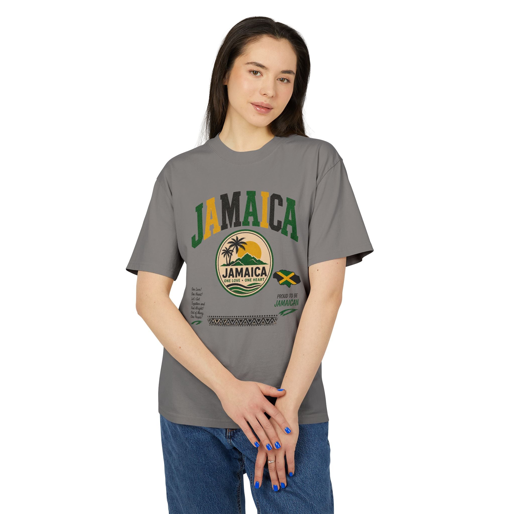 Jamaica Vintage Crest Tee — Retro Island Flag Graphic T-Shirt