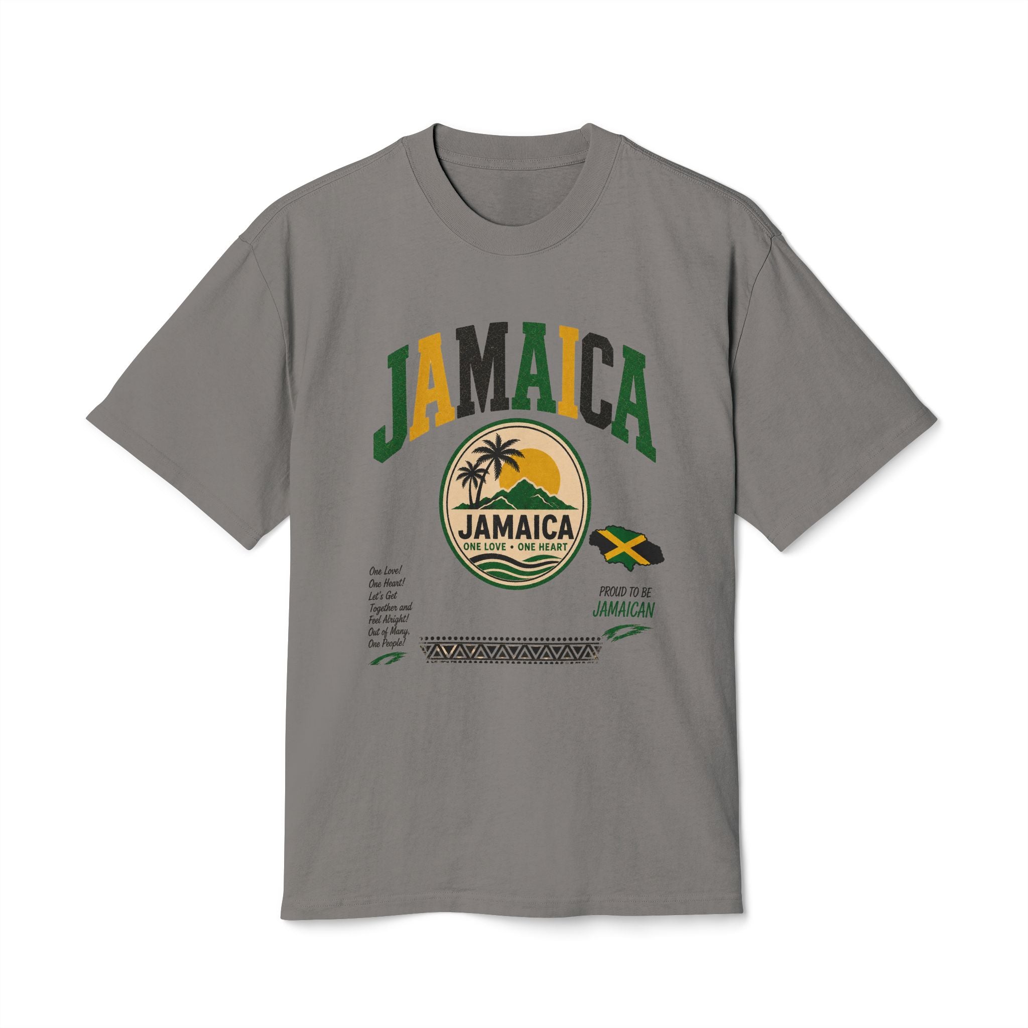 Jamaica Vintage Crest Tee — Retro Island Flag Graphic T-Shirt