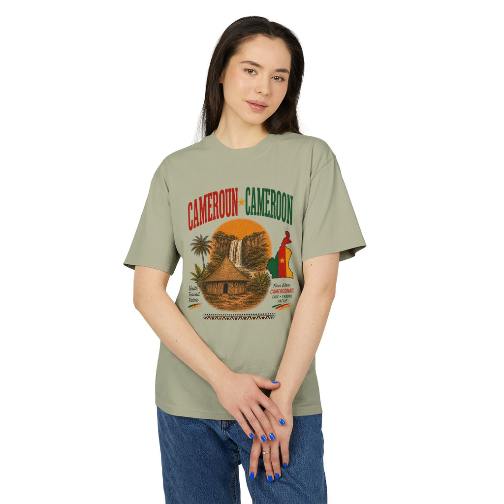 Cameroon Vintage Tee - Tropical Village Scenic Graphic Shirt