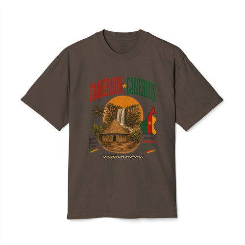Cameroon Vintage Tee - Tropical Village Scenic Graphic Shirt