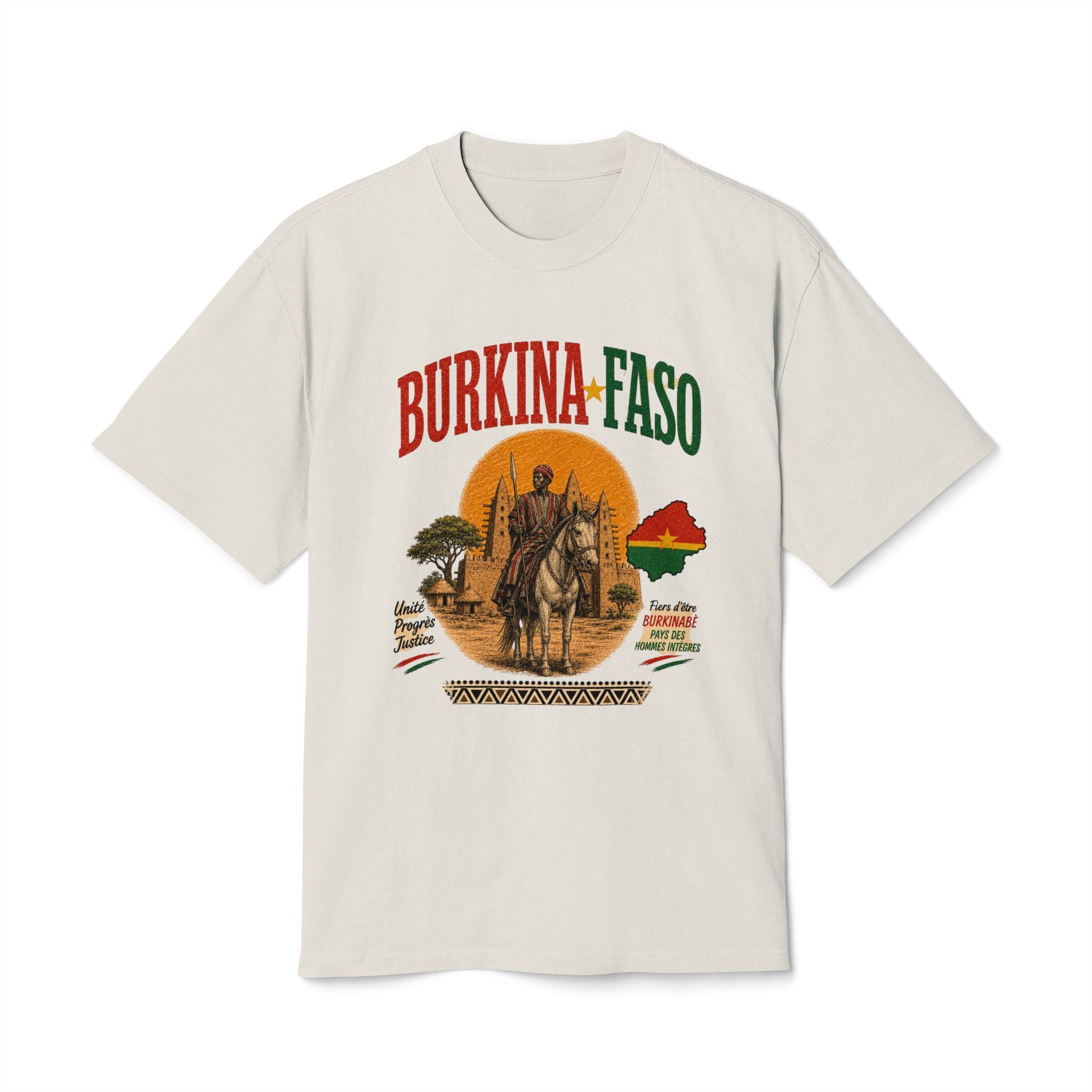 Burkina Faso Vintage Graphic T-Shirt — African Heritage Sunset Design