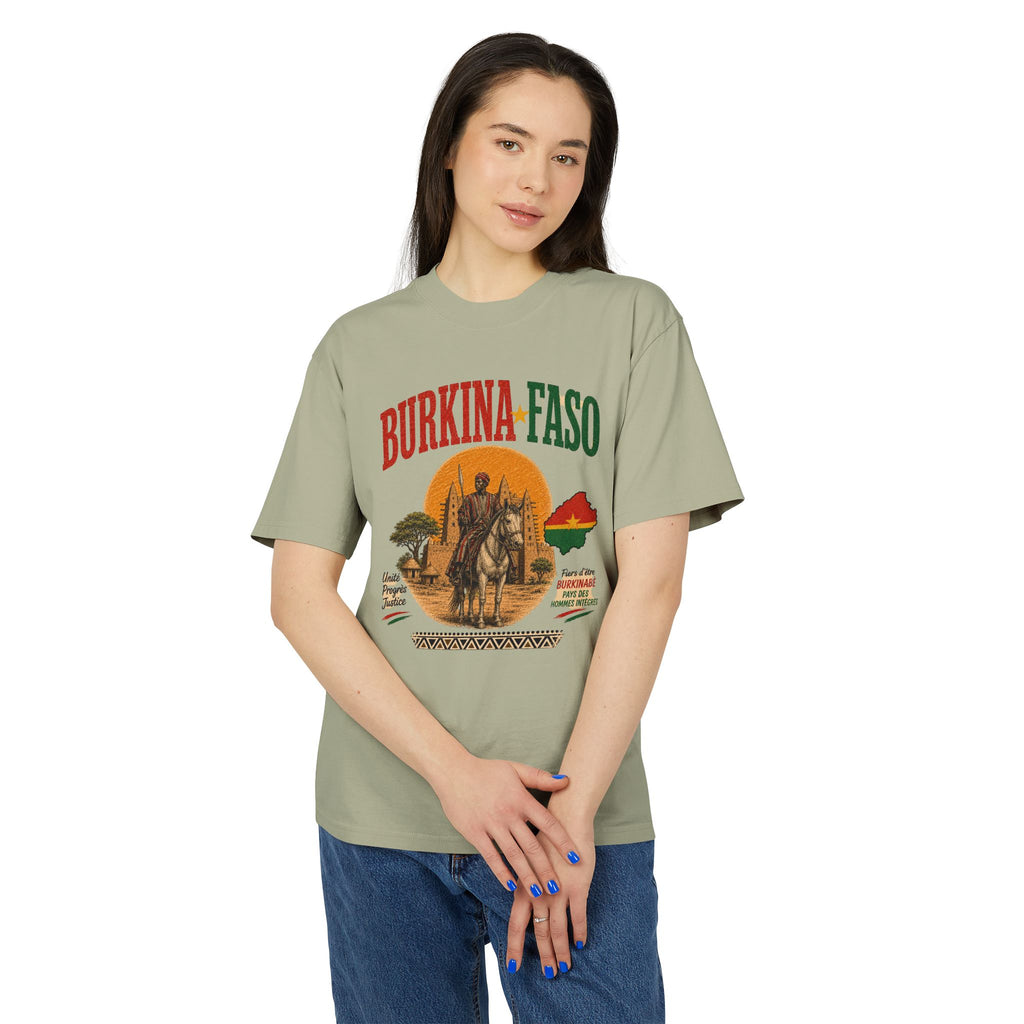 Burkina Faso Vintage Graphic T-Shirt — African Heritage Sunset Design