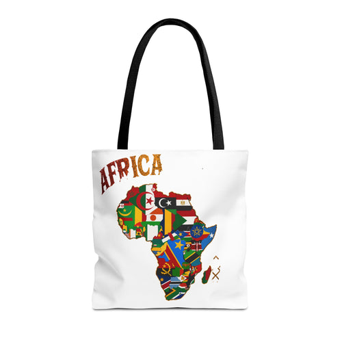 Africa Flag Map Tote Bag – Pan-African Country Flags Canvas Shopper