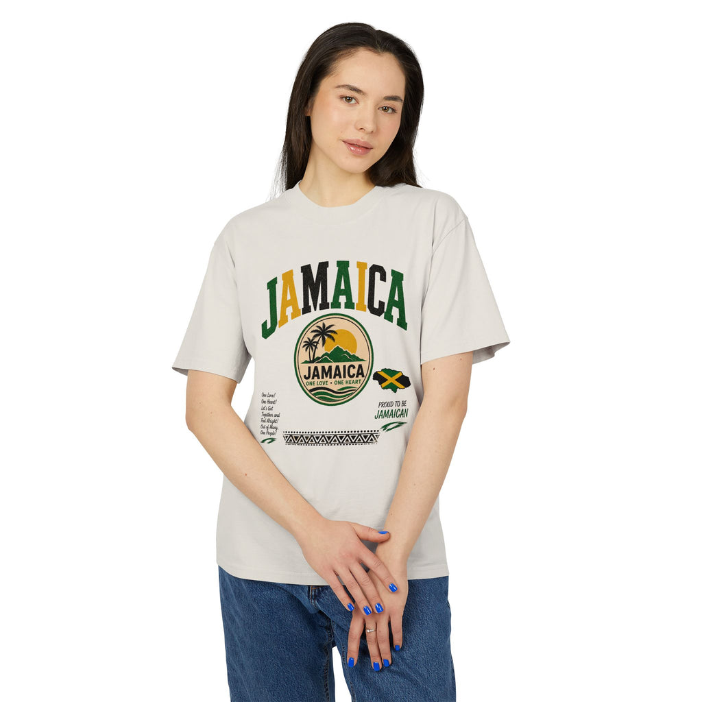 Jamaica Vintage Crest Tee — Retro Island Flag Graphic T-Shirt