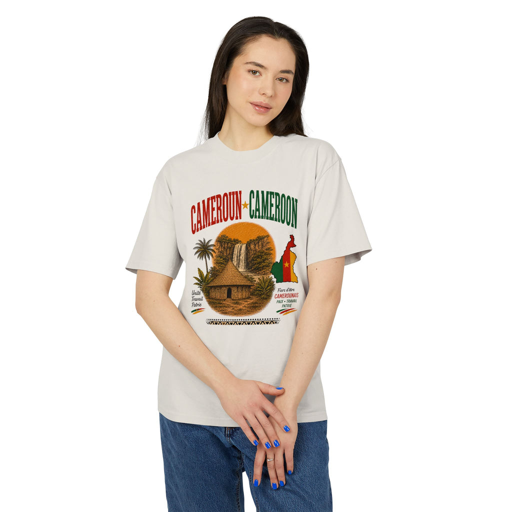 Cameroon Vintage Tee - Tropical Village Scenic Graphic Shirt