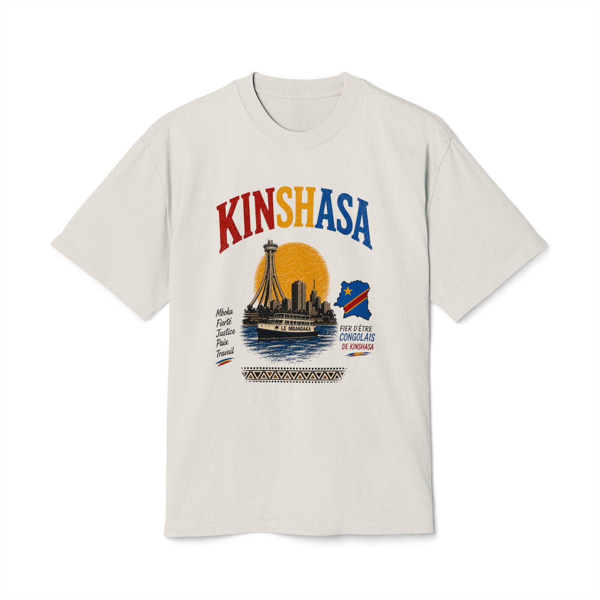 Kinshasa Vintage Tee — Congo City Sunset Graphic T-Shirt
