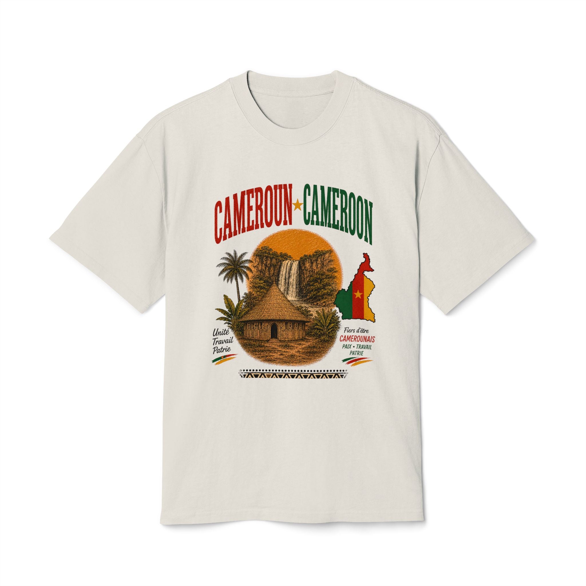 Cameroon Vintage Tee - Tropical Village Scenic Graphic Shirt